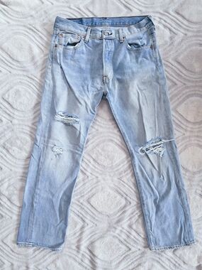 Light Blue Distressed Jeans